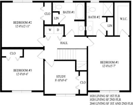 Saratoga Modular Home Floor Plan Second Floor